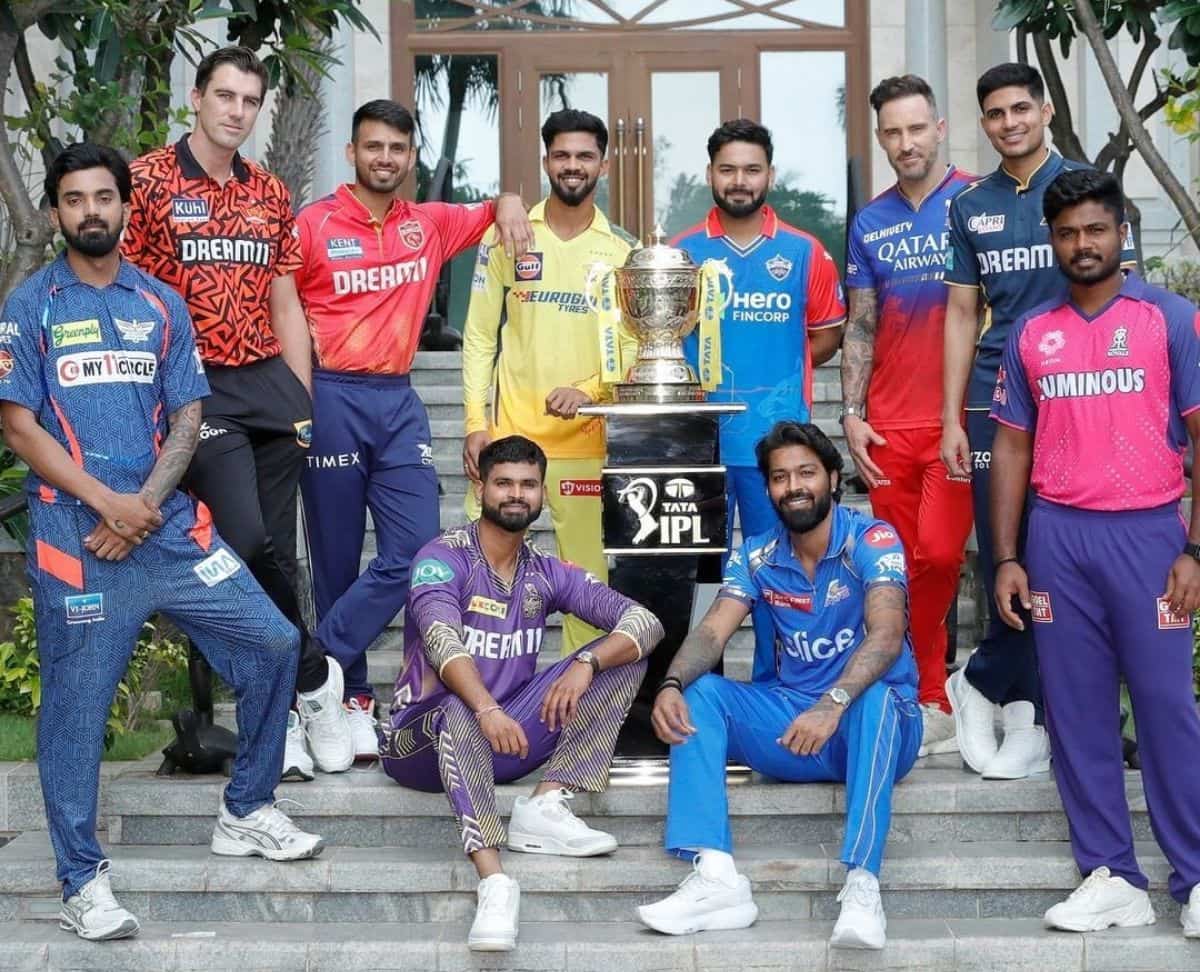 Captains Gather for Trophy Photoshoot Ahead of IPL 2024
